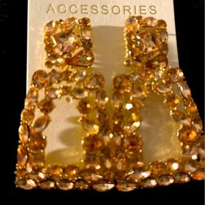 Amber Crystal Earrings